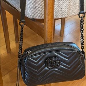Gucci Black Crossbody Bag with Chain Strap